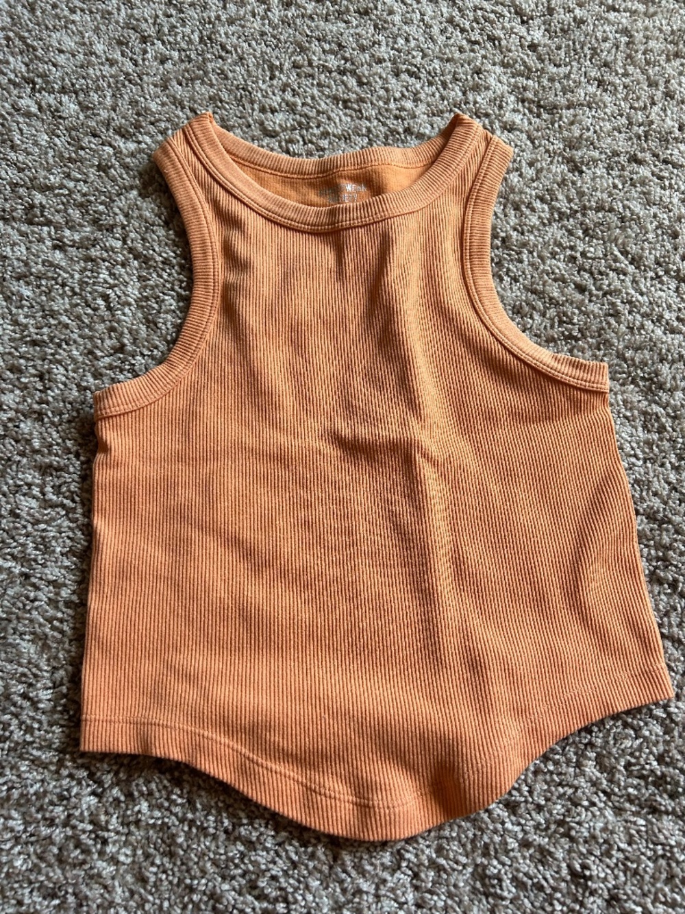 Orange cropped tank